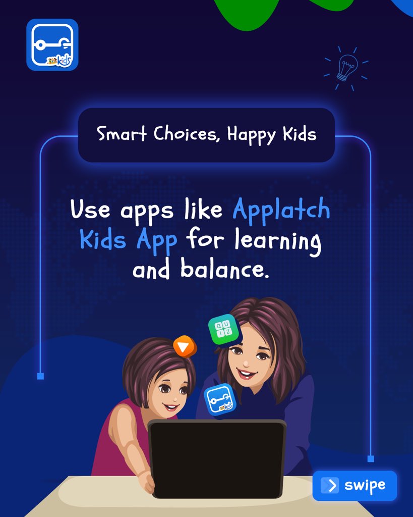 getapplatch's tweet photo. Your kids learn from you! ๐ฑโจ
Kids mimic what they see. If you are glued to screens, they will be too.
Swipe through for mindful tech parenting tips.
Tell a parent about Applatch Kids today! ๐
#LearnBeforePlay #Edtech #Education #ParentalControl #ApplatchKids #Applatch https://t.co/civoiAMlh0