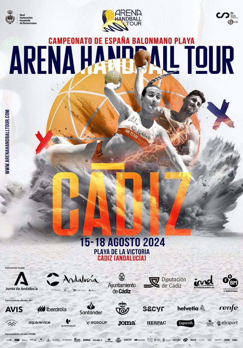🤾🏼‍♂️🏖️| 28 equipos madrileños logran clasificarse para el próximo CDE de Balonmano Playa. Consulta toda la información en nuestra web👇🏻

📍Cádiz, 15-18 agosto. 🏖️Playa de la Victoria .

🔗 goo.su/j8JYHbB

#BalonmanoMadrileño #ArenaHandballTour #BalonmanoPlaya