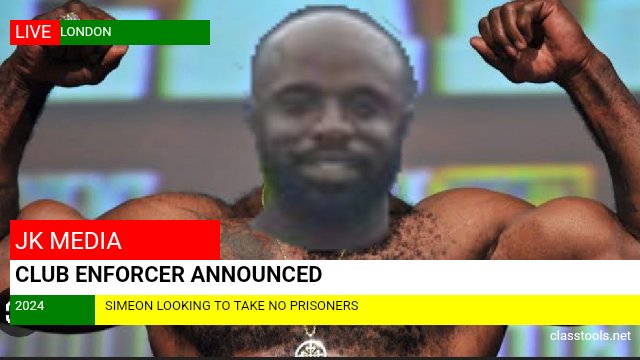 Breaking news 📸: Enforcer Simeon ready for war