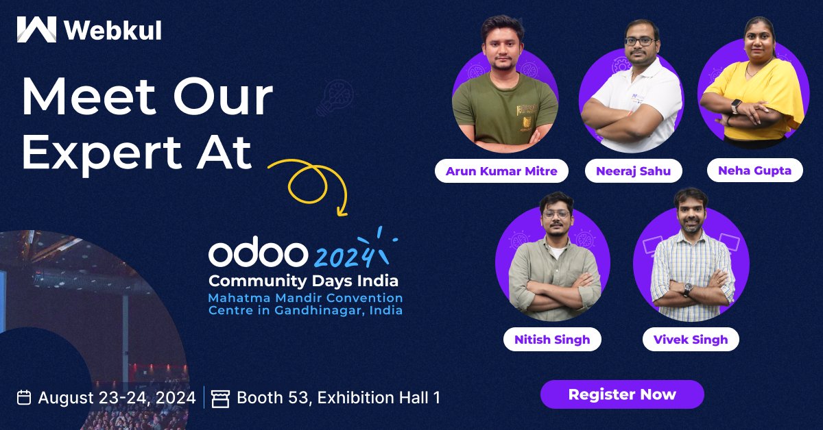 webkul's tweet image. 🌟 Excitement is in the air! Odoo Community Days 2024 is approaching fast. 

🚀 Get ready to learn, network, and grow with the Odoo community. Save the date and stay tuned! 📅 

Register Now - twtr.to/6cWfd 

#odoo #odoocommunitydays #odoo2024 #techconference