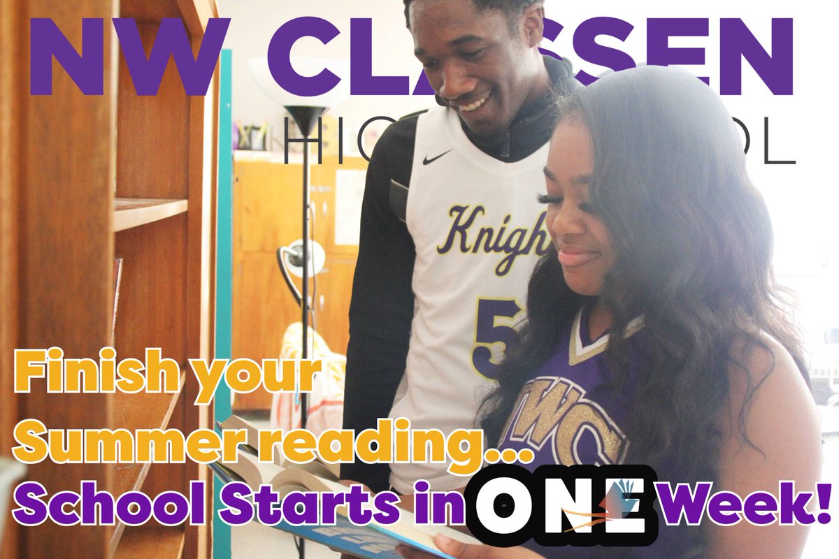 MrThomasOKCPS's tweet photo. One Week! 💜💛 @OKCPS #FirstChoice https://t.co/yMWpOI5Bls