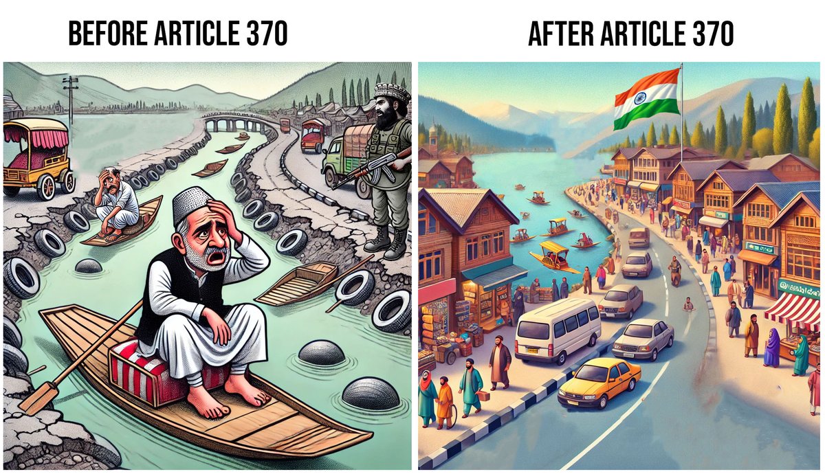 fizzah633's tweet photo. August 2019 stands as a historic turning point for Kashmir, marking its liberation from years of terrorism and the beginning of true freedom. This pivotal moment has paved the way for peace, progress, and a brighter future for the region
#JammuKashmir #Article370 #Transformation https://t.co/5tVuKLX2Bi