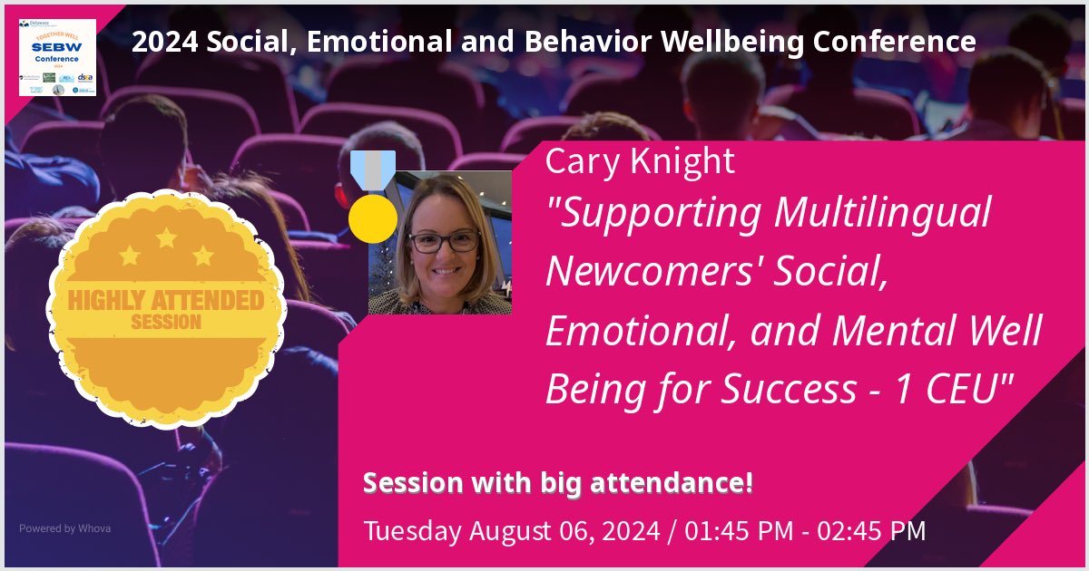 caryknight240's tweet photo. Almost time for our session!!  Social, Emotional and Behavior Wellbeing Conference on Supporting Multilingual Newcomers' Social, Emotional, and Mental Well Being for Success #MultilingualDe ⁦@AMedu365⁩ https://t.co/xar310MOvb