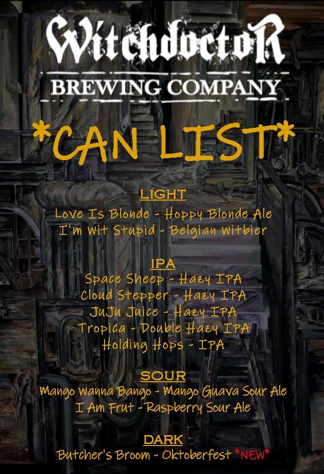 WitchdoctorBrew's tweet photo. #weeklyevents #geekedtrivia #early2000 #early2000trivia #trivia #livemusic #draftbeer #canbeer #witchdoctorbrewing #thecureforwhatalesyou #factorysquare https://t.co/ODFVVgTwDU