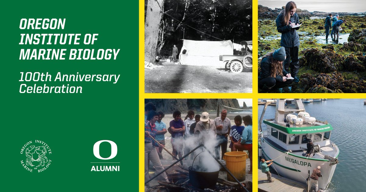 Marine biology graduates, faculty, and staff—don’t miss the 100th Anniversary Celebration of the <a href="/UO_OIMB/">OIMB+CMLC</a>. Join us for this momentous occasion. 
 
Registration is free but required. Register before it's too late! Closes Aug 13. bit.ly/4eJxj4Z