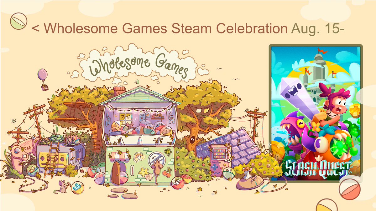 SlashQuest's tweet photo. 💖 We have some BIG NEWS! 💖

We're honored to be part of the @_wholesomegames Steam Celebration! 🎉
It starts on Aug 15th - also known as ✨OUR LAUNCH DAY✨

🎁Wishlist our game and don’t miss out on our special launch discount: https://t.co/t3RwhZcWL3

🎮And check out our demo! https://t.co/bbtFJOHJHV
