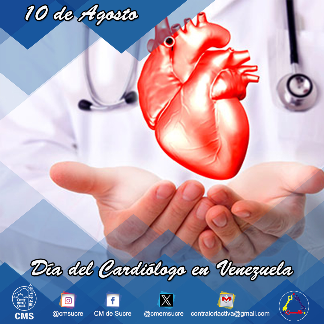 Cada #10Agos se celebra en Venezuela el Día del Cardiólogo haciendo referencia a la Fundación de la Sociedad Venezolana de Cardiología, la cual fuera constituida por profesionales del área cardiovascular.
.
.
.
#FelizSabado
#CMS