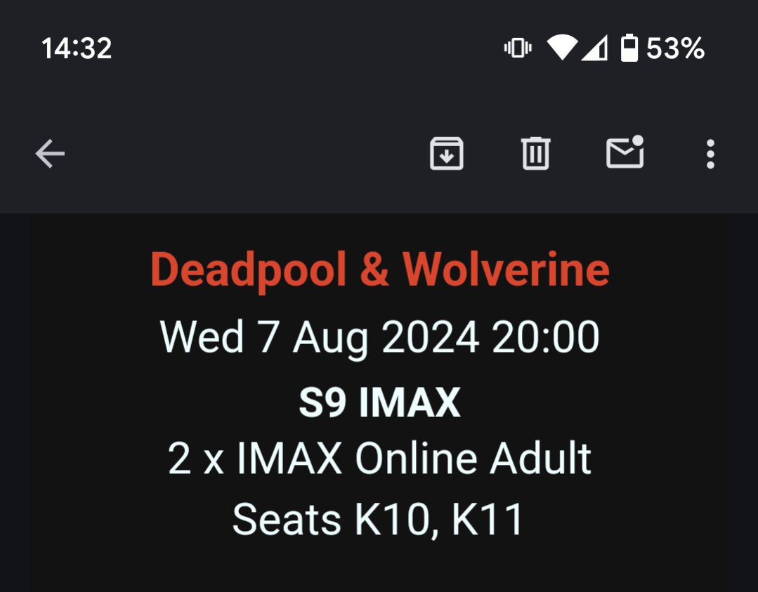 SamTan1985's tweet photo. Bit late to the party but finally got my tickets booked to see @VancityReynolds and @RealHughJackman in #DeadpoolandWolverine - let's f-in go!

But not until tomorrow, cos, you know, that's when the tickets are for. https://t.co/ziHPeymIjA