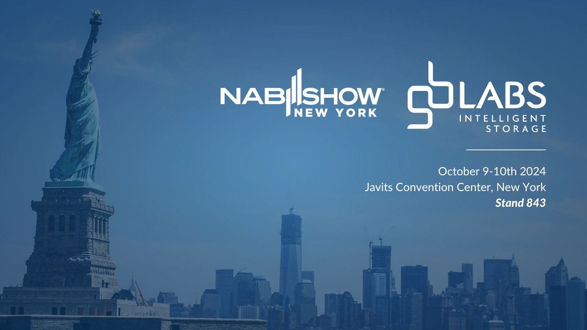 GB_Labs's tweet photo. New York, New York the city that never sleeps! 🗽
We're looking forward to showing our #cloud and #onprem storage #NABShowNY.
📅 October 9th - 10th.
📍 Booth 843, The Javits Center
Book a meeting or demo with the team: https://t.co/Upzesu3zPh
#intelligentstorage https://t.co/ts4pdOjkTe