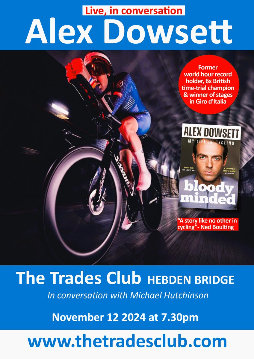 Third Umpire (@thethirdumpire) on Twitter photo Two v diffrnt talk shows <a href="/thetradesclub/">The Trades Club</a> #HebdenBridge this autumn. Oct 8: Allan Jones' hilarious/hair-raising tales frm golden age of music press. Nov 12: <a href="/alexdowsett/">Alex Dowsett</a> & <a href="/Doctor_Hutch/">Michael Hutchinson</a> on #cycling #worldrecords & Alex's remarkable <a href="/BloomsburySport/">Bloomsbury Sport</a> memoir. thetradesclub.com Two v diffrnt talk shows <a href="/thetradesclub/">The Trades Club</a> #HebdenBridge this autumn. Oct 8: Allan Jones' hilarious/hair-raising tales frm golden age of music press. Nov 12: <a href="/alexdowsett/">Alex Dowsett</a> & <a href="/Doctor_Hutch/">Michael Hutchinson</a> on #cycling #worldrecords & Alex's remarkable <a href="/BloomsburySport/">Bloomsbury Sport</a> memoir. thetradesclub.com