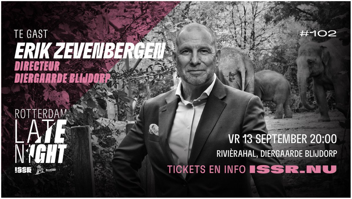 Diergaarde Blijdorp wil tien bedreigde diersoorten voor uitsterven behoeden. Directeur Erik Zevenbergen schuift aan voor een gesprek over het Masterplan 2050, soortbehoud en natuurherstel, en over de toekomst van dierentuinen.

Tickets:issr.stager.co/web/tickets