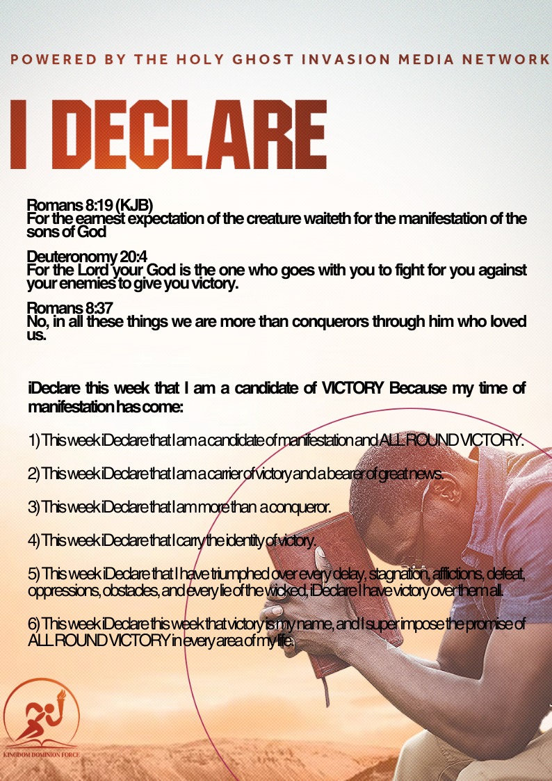 EzekiellaSam's tweet image. #iDeclare the promises of God over your #week, you and your household are candidates of Victory, your time of Manifestation has come!!
@followers  @highlight  
#rediggingthewells #belfastfamilyprayermarathon #irelandrevivalcharge #irelandrevival #healireland #healbelfast