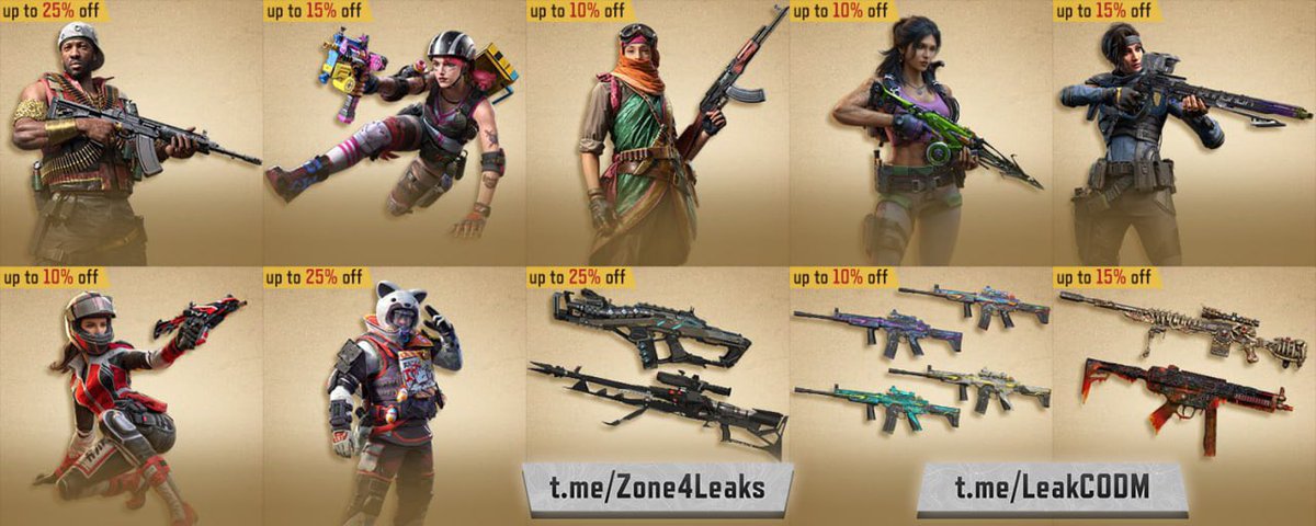 Zone4Leaks's tweet photo. Summer Sales Tab, all content.

All discount offers will appear starting from August 9. 

#CallOfDutyMobile #CODM #CODMobile https://t.co/jN5xTfbz4a