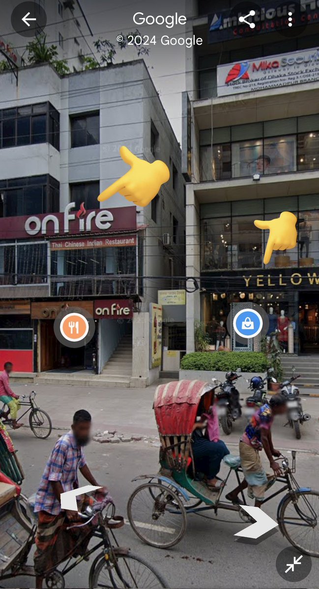 zoo_bear's tweet photo. Misleading tweet by Propaganda X account. The brand "Yellow" is owned by Salman Fazlur Rahma, Close to the Prime Minister of Bangladesh. You can see "On Fire Restaurant" besides "Yellow".  #BangladeshViolence https://t.co/p0CukEUSOV