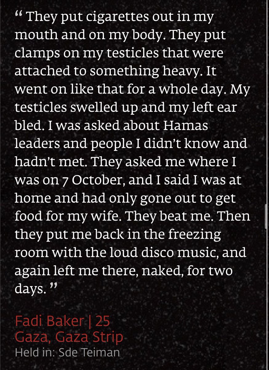 shaabiranks's tweet photo. The testimonies collected by @btselem in their new report on the Israeli torture camps are even worse than you could imagine https://t.co/Bz16u3IDTr https://t.co/Bg1WuPJLzs