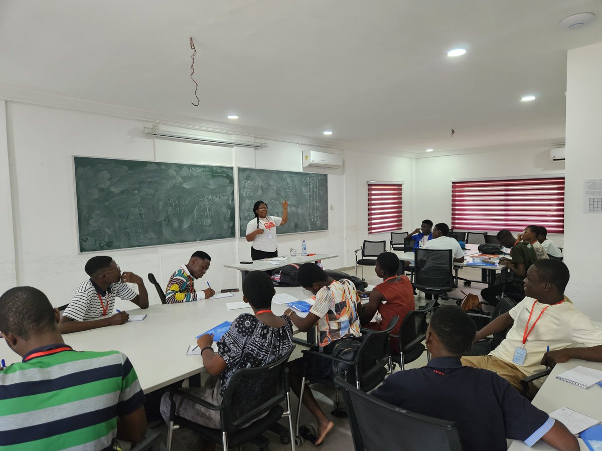 ghaidems's tweet photo. The 2024 Allotey Maths Camp is in full swing! Our passionate volunteers  are igniting mathematical curiosity in our participants. Stay tuned as  we witness the birth of future problem solvers and math explorers!  #AlloteyMathsCamp#MathMagic#STEMSuperstars https://t.co/n98Fildj0M