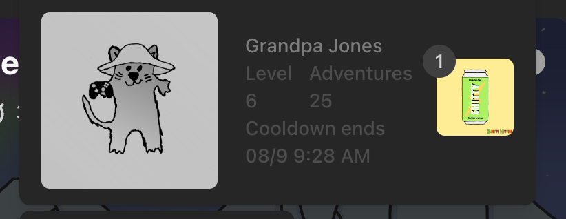 ShittyKitties_'s tweet image. 2️⃣ Shitty Energy Drinks

Need a pick-me-up for your kitties after a long Shitty Adventure? 

These ⚡️ magical drinks remove the cooldown for one of your kitties after an adventure. 

And where can you find them? You guessed it, in the #ShittyVendingMachine! 🤯