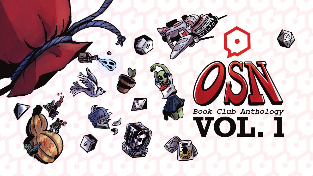 ANNOUNCING:
The OSN Book Club Anthology, vol 1!

12 micro RPGs from:
<a href="/OneShotRPG/">James D'Amato 🔜 Big Bad Con</a>
<a href="/TheOtherTracy/">Parked</a>
<a href="/FallOnMyBlade/">🗡️Nick Butler🗡️ - The Shonen GM Arc</a>
<a href="/VioletRiotGames/">🦇FairyGothMother🖤🔮🥊⚔️📗</a>
<a href="/SharangBiswas/">Sharang Biswas</a>
@PaulStefko
<a href="/AdiraSlattery/">Adira Slattery</a>
<a href="/CatlingGun/">Catling Gun🦆🔍</a>
<a href="/alder_mancy/">alex 🗡 aldermancy on 🦋</a>
<a href="/jdragsky/">jay Dragon is no longer active here</a>
<a href="/majcher/">Marc Majcher</a>
<a href="/GabrielleRab/">Gabrielle Rabinowitz</a>
and
<a href="/ink_and_stories/">🍉 Logan Leafblush 🌳</a>!