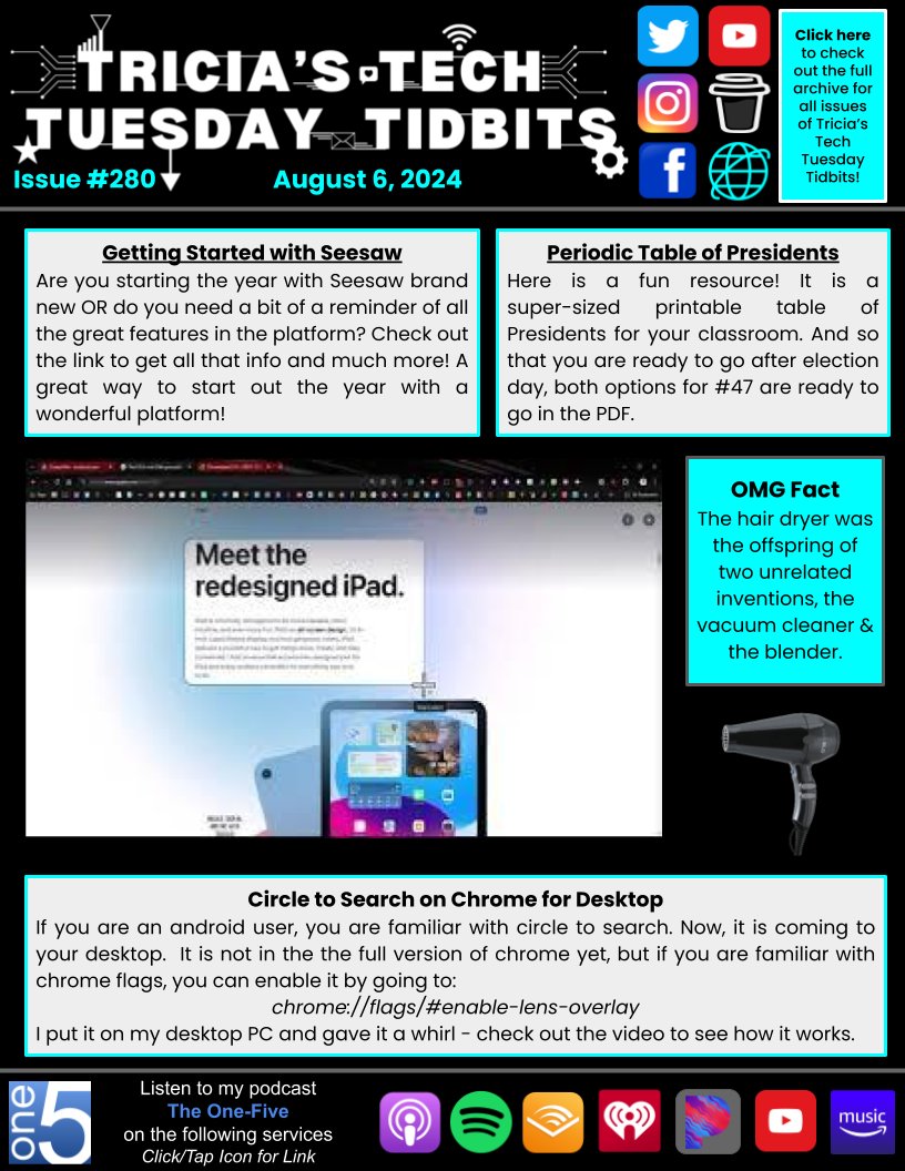 talouis's tweet photo. Another issue of Tricia's #TechTuesdayTidbits is out! https://t.co/oZlaQogRfz https://t.co/K4EnqslrF0