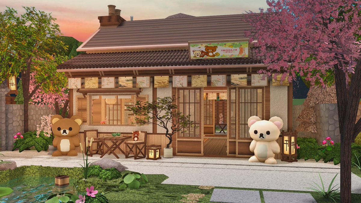 frenchrxses's tweet photo. Japanese Rilakkuma Cafe 🤍✨🍡
#roblox #bloxburg @notflty 
https://t.co/cLDxtXjSDI https://t.co/8n7n2TVkKO