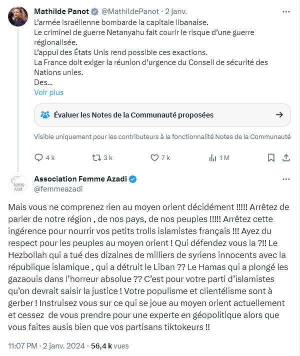 JClaude_Dusse's tweet photo. Quand #panot se prend une branlée cinglante, administrée par le collectif de femmes Azadi.
Qui lui demande expressément de la fermer, une fois pour toutes.
@femmeazadi #Lfi #NFP https://t.co/mX3Aos1dTx