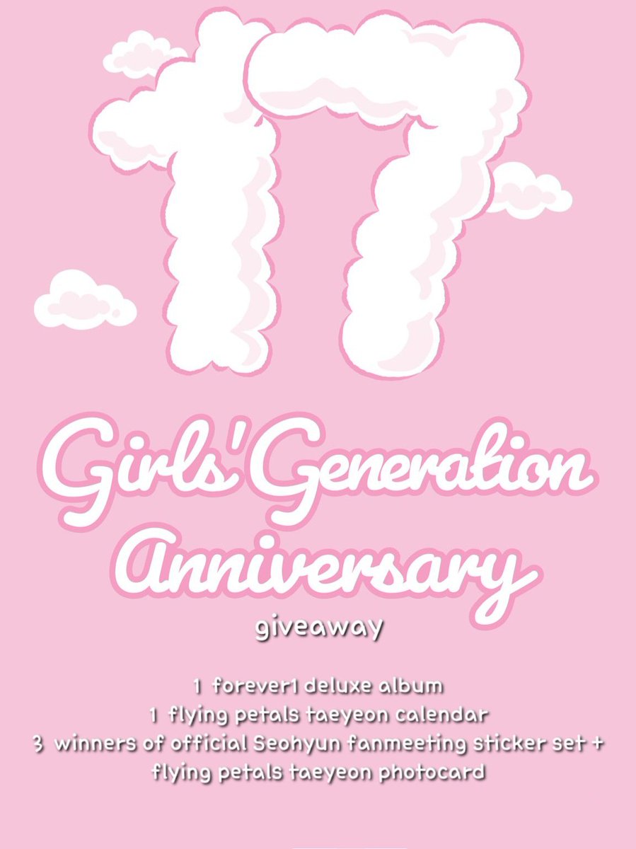 seolynnjung's tweet photo. #GirlsGeneration SNSD Debut 17th Anniversary Giveaway 🩷
❗️Will draw 5 winners of official merch via comments

✔️must follow
✔️follow our FB (https://t.co/bsC9xiogkQ)
✔️like+RT
✔️comment proofs with #SeolynnGiveaway 🩷

-end: Aug 17
-PH only
-shipping via shpee c/o, sf by winners https://t.co/IR0Au92Gf5