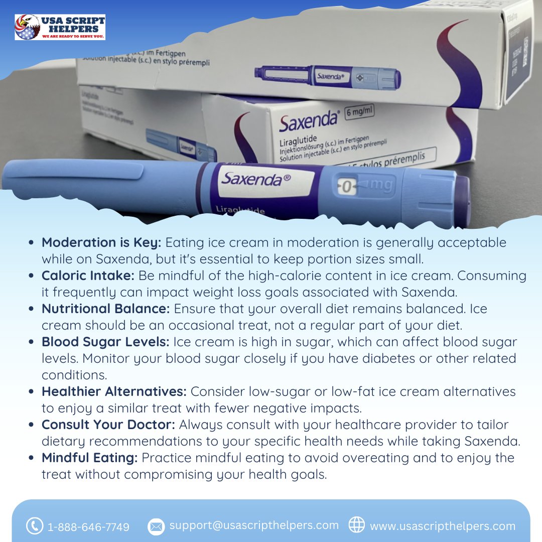 USAScriptHelper's tweet image. Yes, but moderation is key! Stick to small portions, watch your calorie intake, and consider healthier alternatives. Always consult your healthcare provider for personalized advice. Treat yourself wisely!
#HealthyLiving #Saxenda  #usascripthelpers #saxendaforweightloss