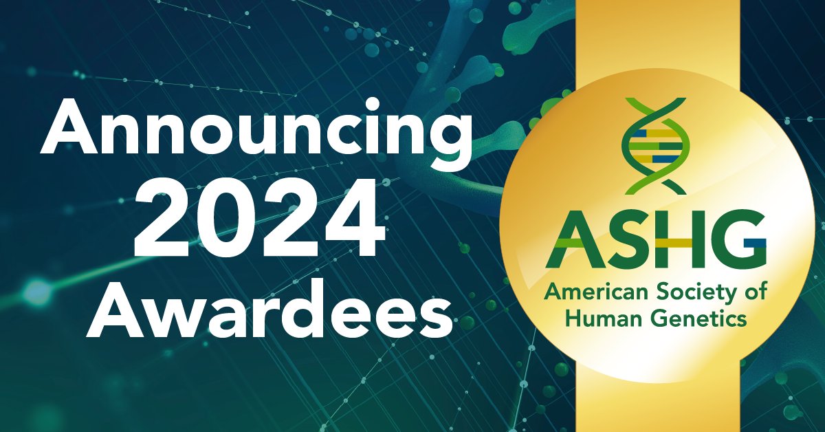 GeneticsSociety's tweet photo. ASHG is thrilled to announce the recipients of the 2024 Professional Awards 🏆 Learn more about the winners: https://t.co/Mhrqb3Uf9H 
🎉Congratulations to all!🎉 https://t.co/g5Ip9Cb3no
