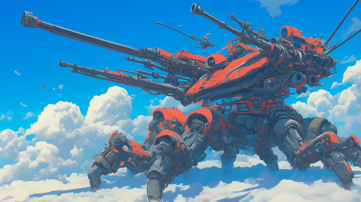 sanches812's tweet image. #anime #mech #spiderbot #battlerobot