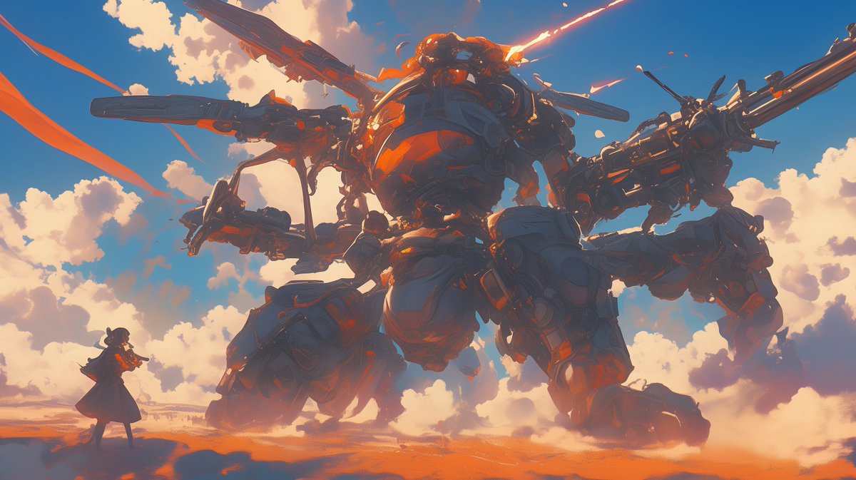sanches812's tweet image. #anime #mech #spiderbot #battlerobot