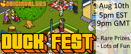 OriginValues's tweet photo. 🐤 Introducing Duck Fest! 🐤

Win a Birdbath in our giveaway! Winner announced before the event starts.

How to enter:

Follow us
Tag 3 Friends
Retweet

Use: #OriginValues #HabboOrigins
Join our Discord for more fun: https://t.co/fdKCjrWVcT
Let's make this the best event ever! https://t.co/UTqXV5CUV7