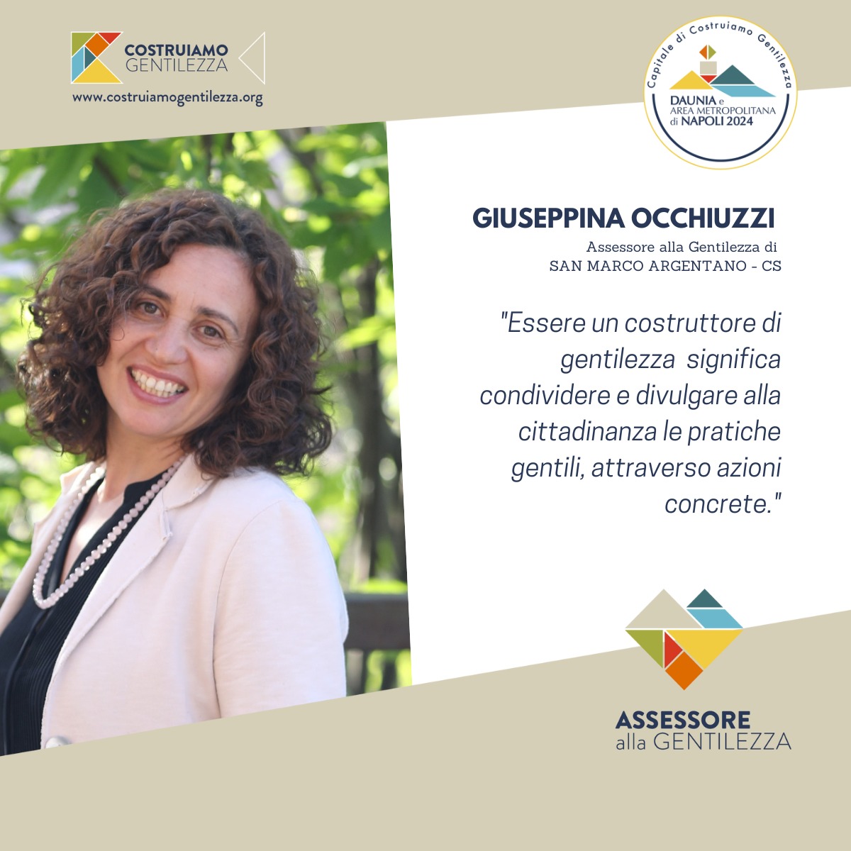 𝐋'𝐀𝐒𝐒𝐄𝐒𝐒𝐎𝐑𝐄 𝐀𝐋𝐋𝐀 𝐆𝐄𝐍𝐓𝐈𝐋𝐄𝐙𝐙𝐀 👏🏼💜 𝐆𝐈𝐔𝐒𝐄𝐏𝐏𝐈𝐍𝐀 𝐎𝐂𝐂𝐇𝐈𝐔𝐙𝐙𝐈 𝐃𝐈 𝐒𝐀𝐍 𝐌𝐀𝐑𝐂𝐎 𝐀𝐑𝐆𝐄𝐍𝐓𝐀𝐍𝐎 𝐂𝐒 𝐒𝐈 𝐏𝐑𝐄𝐒𝐄𝐍𝐓𝐀 👉 costruiamogentilezza.org/costruttori/as…

#costruiamogentilezza #reteassessoriallagentilezza