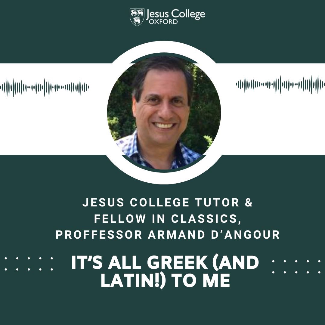PODCAST LAUNCH! Tune in to Prof <a href="/ArmandDAngour/">Armand D'Angour</a>’s brilliant new podcast ‘It’s All Greek (and Latin!) To Me’ which explores the ancient world through expressions, stories &amp; quotes from Classical literature that we use in everyday life. First 2 episodes 👇🏻👏
ow.ly/fNou50SR06B