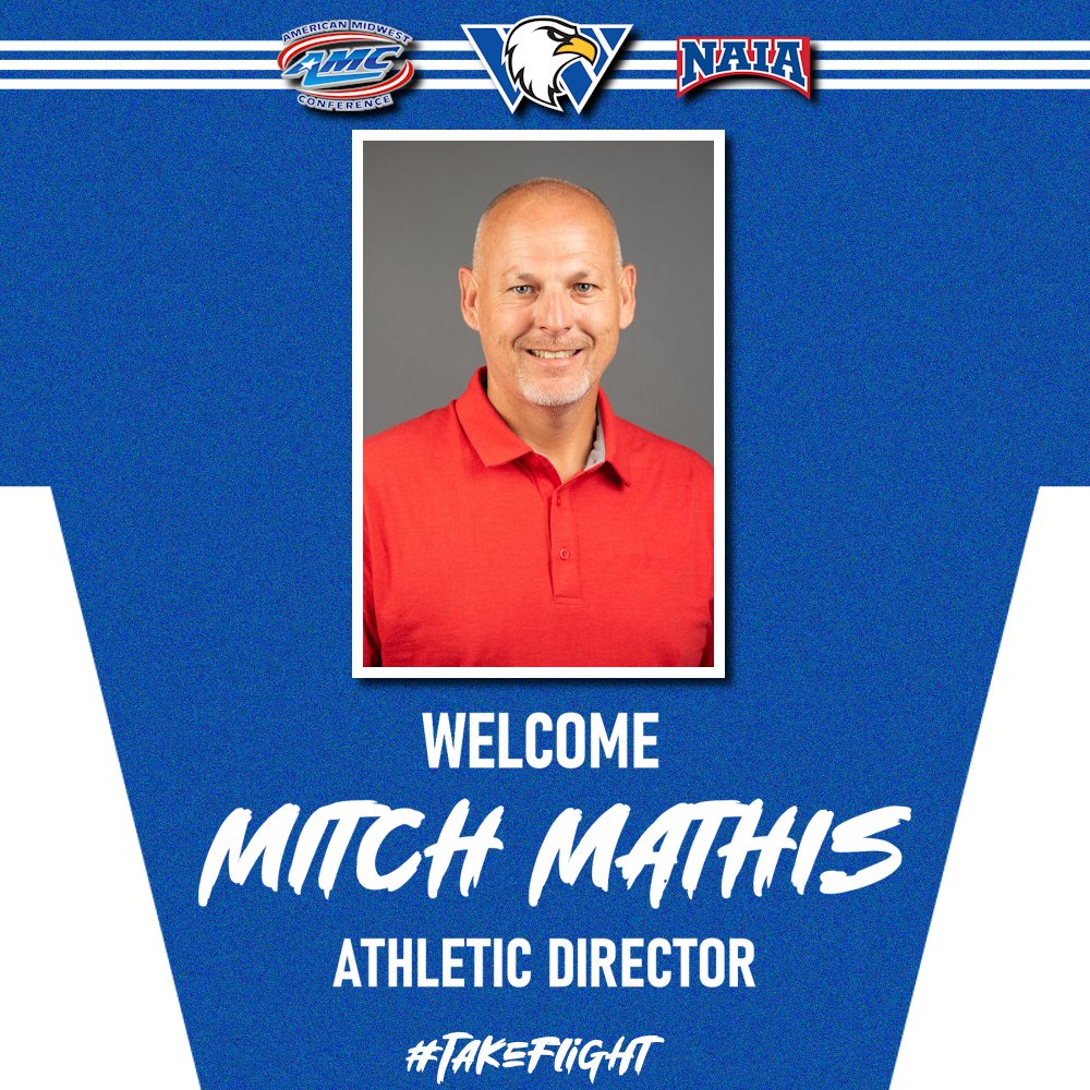 WBUEAGLES's tweet photo. 🦅 We are very excited to officially welcome our new Athletic Director, Mitch Mathis!

Mathis comes to WBU with a wealth of knowledge and experience in athletic administration!

Read the full release here: https://t.co/KHhgdGmFeb

#TakeFlight https://t.co/byv3KEQADH
