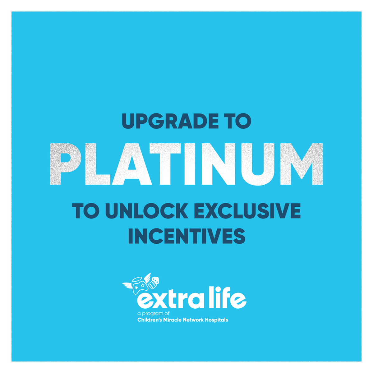 ExtraLife4Kids's tweet photo. Level up and become a platinum #extralifer today! 🎮 Just $19 USD will unlock the 2024 official t-shirt, collectible Hero Medals, and a chance to win exclusive prizes. Upgrade today: https://t.co/tOuRIJAJlq https://t.co/UQhvoYlZwS