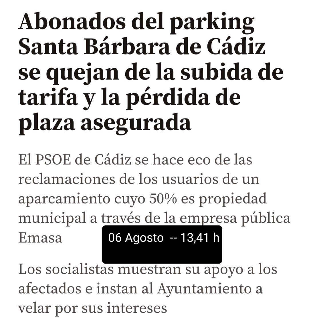 OscarTorresCFS's tweet photo. Nos alegra que una denuncia del @CadizPSOE haya obligado a reaccionar al Ayuntamiento y de marcha atrás.

No podíamos permitir que un grupo de gaditan@s se vieran perjudicad@s ante la pasividad de Bruno García.

El alcalde sigue llegando tarde a todo. https://t.co/8S5cSU8jU7