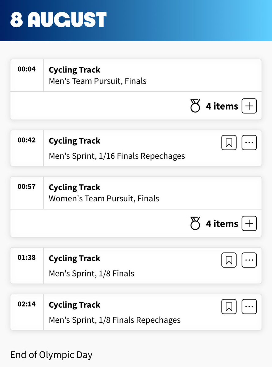 craigansibin's tweet photo. Jadual Aksi Malaysia 🇲🇾di #SukanOlimpik esok!
🗓️ 7-8 Ogos (Rabu-Khamis)
⏰ Waktu Malaysia

Share and Bookmark 🔖!

#Golf - Ashley Lau
#Diving - Dhabitah Sabri
#Weightlifting - Aniq Kasdan
#CyclingTrack - Azizulhasni Awang
#CyclingTrack - Shah Firdaus Sahrom
#CyclingTrack - Nurul Izzah Izzati

7 OGOS (RABU)
3:00 PM - Women's Individual R1
6:45 PM - Men's Sprint Qualifying
7:26 PM - Women's Keirin R1
8:30 PM - Men's Sprint 1/32 Finals
9:00 PM - Women's 3m Springboard Prelim
9:00 PM - Men's 61kg 🏅
9:10 PM - Women's Keirin Repechages
9:30 PM - Men's Sprint 1/32 Finals Repechages
11:30 PM - Men's Sprint 1/16 Finals

8 OGOS (KHAMIS)
12:42 AM - Men's Sprint 1/16 Finals Repechages
1:38 AM - Men's Sprint 1/8 Finals
2:14 AM - Men's Sprint 1/8 Finals Repechages

Where to Watch / Live Streaming Links
1. RTM Sukan Olimpik / RTM Klik (App): https://t.co/pfdgS9eFO2…

2. Astro / Sooka (App): https://t.co/szKxXXi6kS…

3. Unifi TV (App)

#Paris2024 #Olympics #OlympicGames #TeamMAS