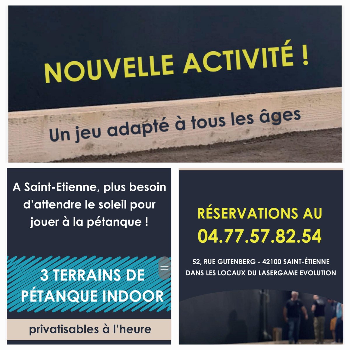 Du nouveau au Complexe de Loisirs de La Rivière à <a href="/saint_etienne_/">Ville Saint-Étienne</a> / <a href="/SteMetropole/">Saint-Étienne Métropole</a>.
Faites chauffer l'acier sur le sable !

<a href="/ObutOfficiel/">Obut - Officiel</a>  #pétanque