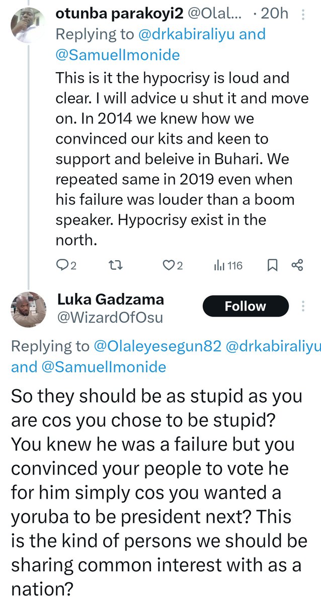 Spotlight_Abby's tweet image. Conversation between a lesser phuul &amp;amp; a bigger one:

Evidence that everything David said here checks out. The SW ronus have been played by their own greed and idiocy. Ndị kpọọtị.
