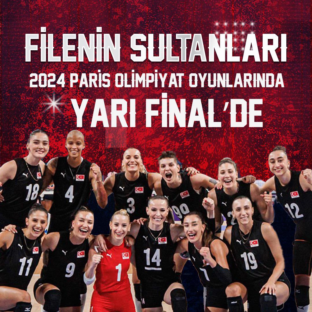 Filenin Sultanları 2024 Paris Olimpiyat Oyunlarında Yarı Final’de… Tebrik ederiz!