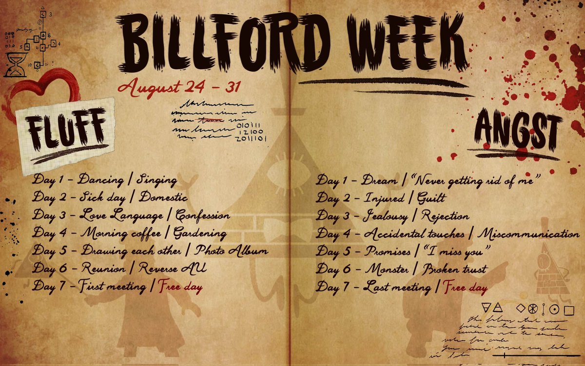BillFordWeek's tweet photo. Hey, fleshbags! It's Bill!! We're celebratin' the one-of-a-kind partnership between me and Sixers 😉 AHAHAHAHAA!!! Do your worst!!! Preferably with blood and guts! I’m a sucker for romance😍

#BillFordWeek #BillFord #GravityFalls

𐌌 𐌒𐌌ᏔᏔ 𐌒𐌂 𐌉𐌁...!!!! https://t.co/O1K77WA2pW