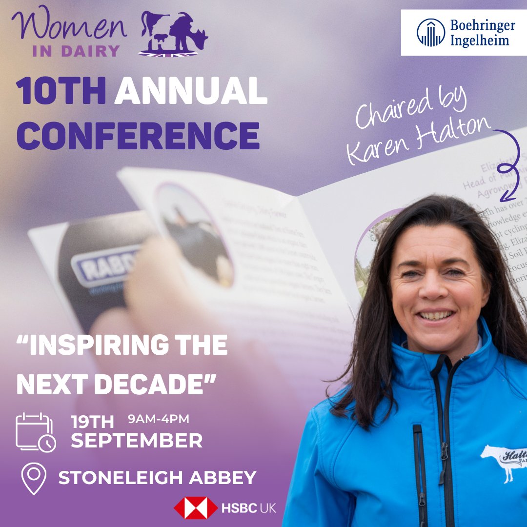 🎉🌟 Celebrating a Decade of Empowerment! 🌟🎉

Join us for the 10th Annual Women in Dairy Conference on Thursday 19th September✨ 

Let's come together to share knowledge, inspire each other, and shape the future of dairy farming.

womenindairy.co.uk/conference