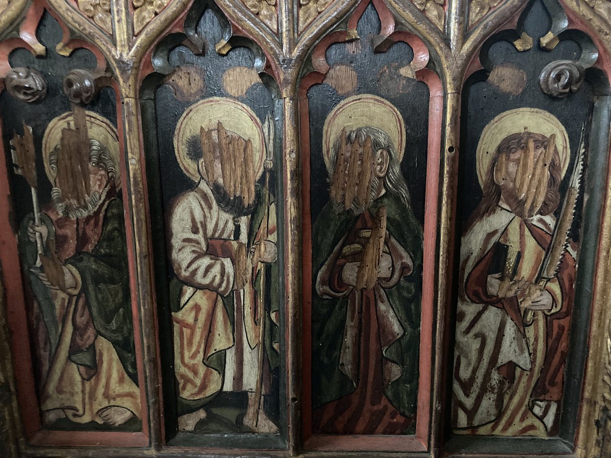 Great bit of Reformation iconoclasm at Manaton church.