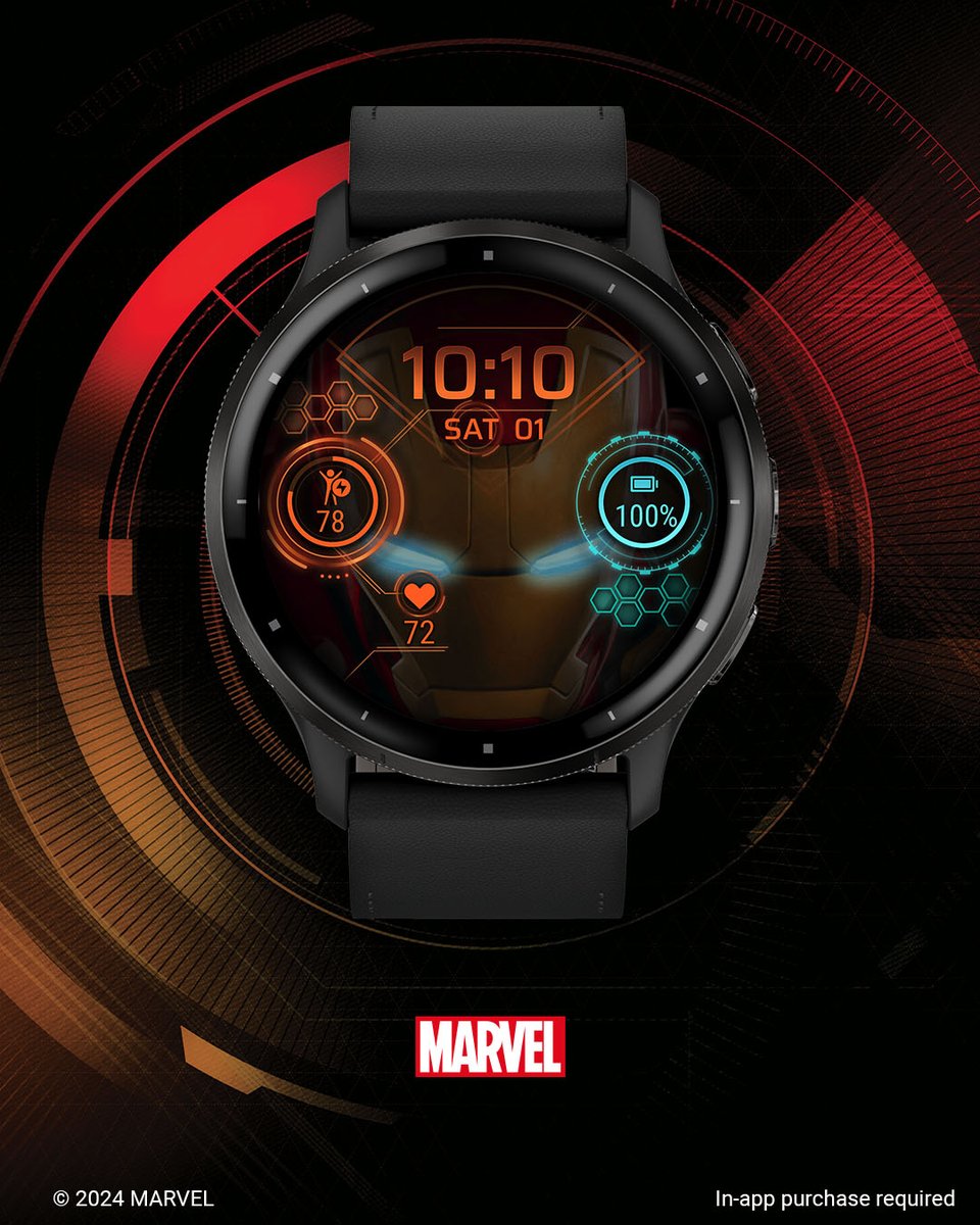 Garmin's tweet photo. Feature characters on your smartwatch with new watch faces for @starwars' Grogu, @Marvel’s Tony Stark, and @Disney's Mickey Mouse and Minnie Mouse.

Now available in the #ConnectIQ store. https://t.co/mjdjM6ONzq https://t.co/ChgAFKnQmp