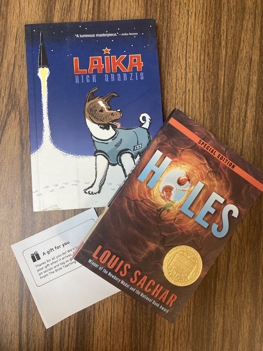 BrendaRayfield's tweet photo. Thank you @briskteaching for your generosity! My middle school readers will devour these books! I appreciate your support of teachers and learning! #thankful #readersgonnaread https://t.co/rGQAMJ10kG
