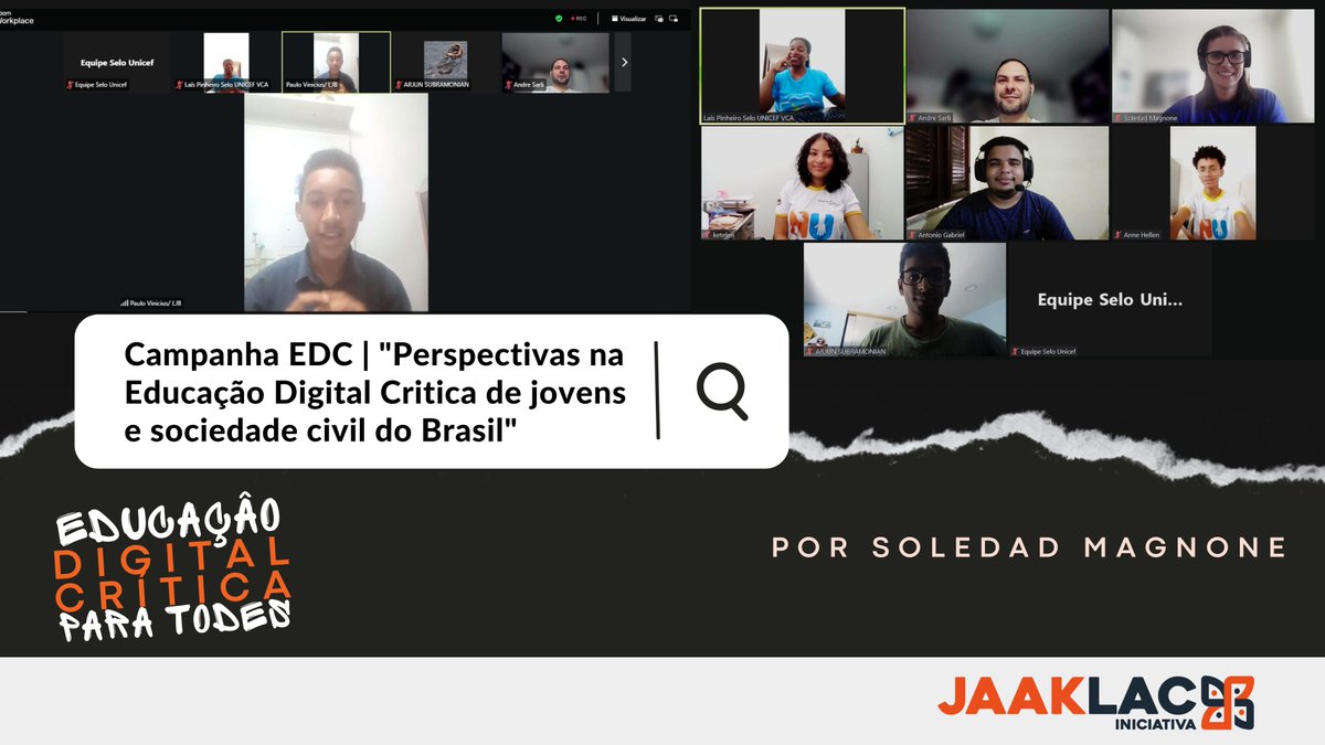 jaaklac's tweet photo. 🚨 Campanha #EducaçãoDigital Crítica
Continuamos em conversa com @Revolusarli , Laís Pinheiro e jovens do #nucavitóriadaconquista e @jovensbaianos 🇧🇷
🎧 https://t.co/kFX6OWynTb
Musicaliza @joaolordelo 🎶
@FAccTConference #FAccT2024 https://t.co/y59TdH9eH6