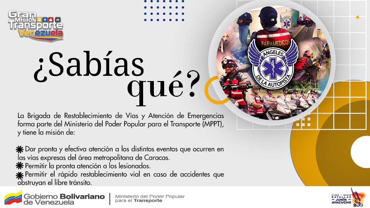 #ConoceMás | La Brigada de Restablecimiento de Vías y Atención de Emergencias, compuesta por hombres y mujeres comprometidos por la patria, resguardan la vida de los conductores de las autopistas del país