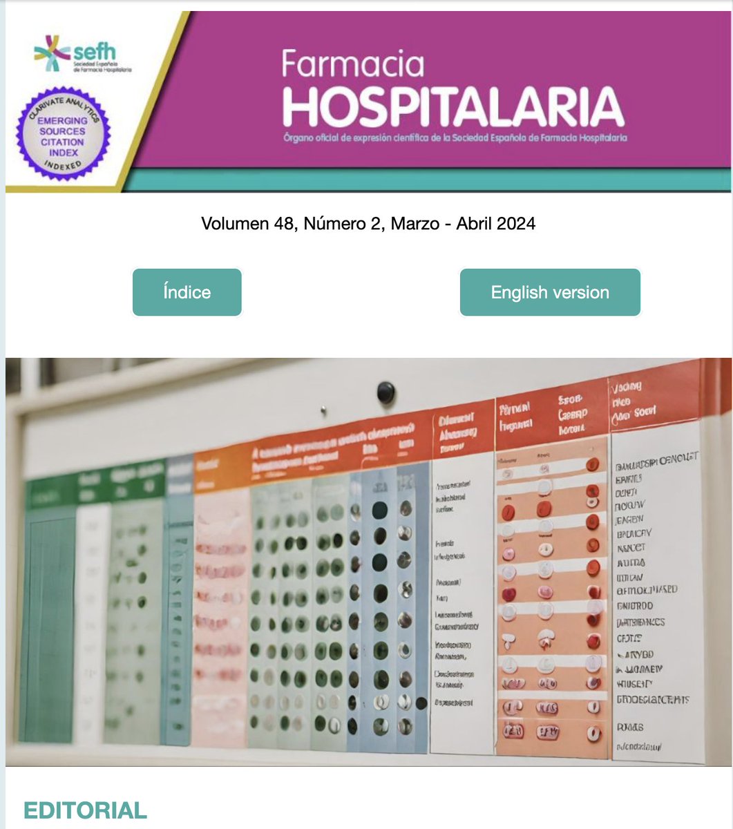 Recuerda que puedes ver un resumen del número en nuestra #newsletter de la #RevistaFarmaciaHospitalaria #HospitalPharmacy (Número 2 Volumen 48: marzo - abril 2024) mailchi.mp/sefh/revista-f…