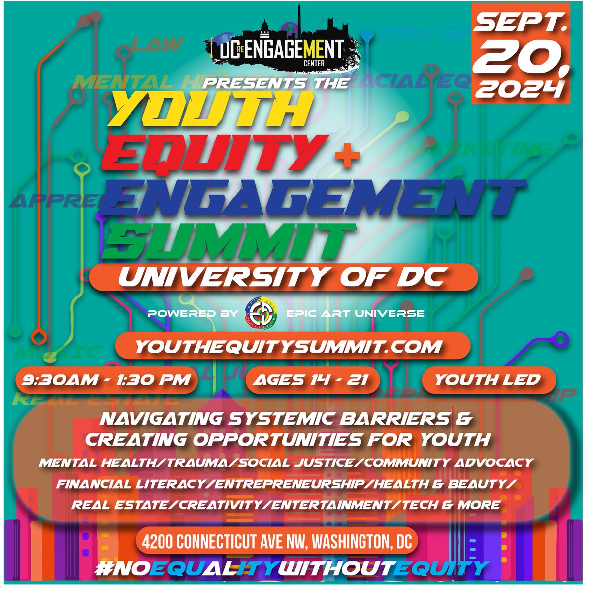 Save the Date! We have partnered with <a href="/udc_edu/">University of the District of Columbia (UDC)</a> for this event on Friday September 20. Registration coming soon!