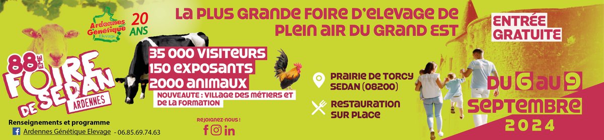 La CAJ vous accueillera avec plaisir sur son stand à l'occasion de la <a href="/FoiredeSedanoff/">Foire de Sedan (UCIA)</a> du 6 au 9 septembre #sedan #ardennes